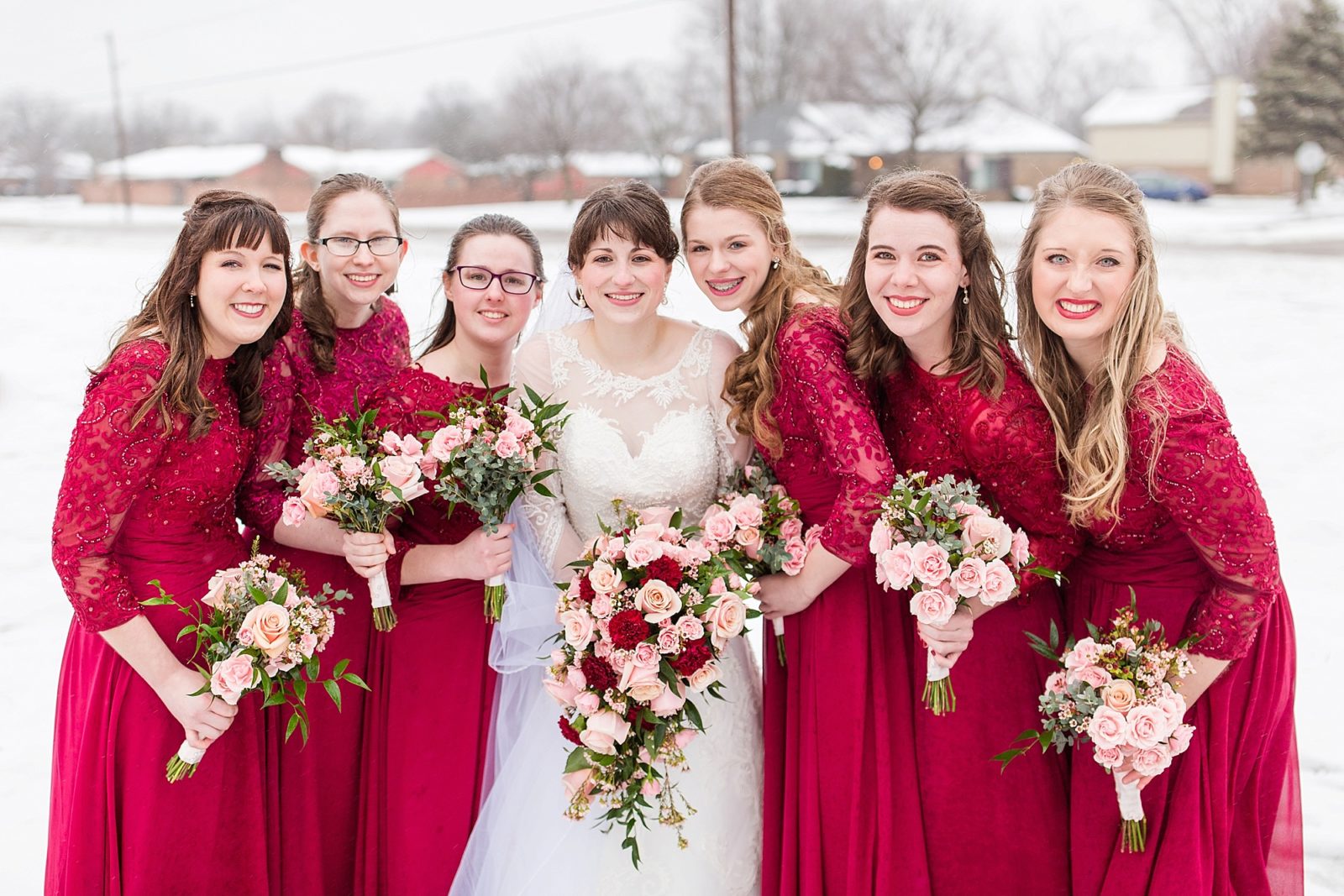 Elegant Burgundy & Navy Winter Wedding | Dayton, Ohio - Michelle Joy Photography