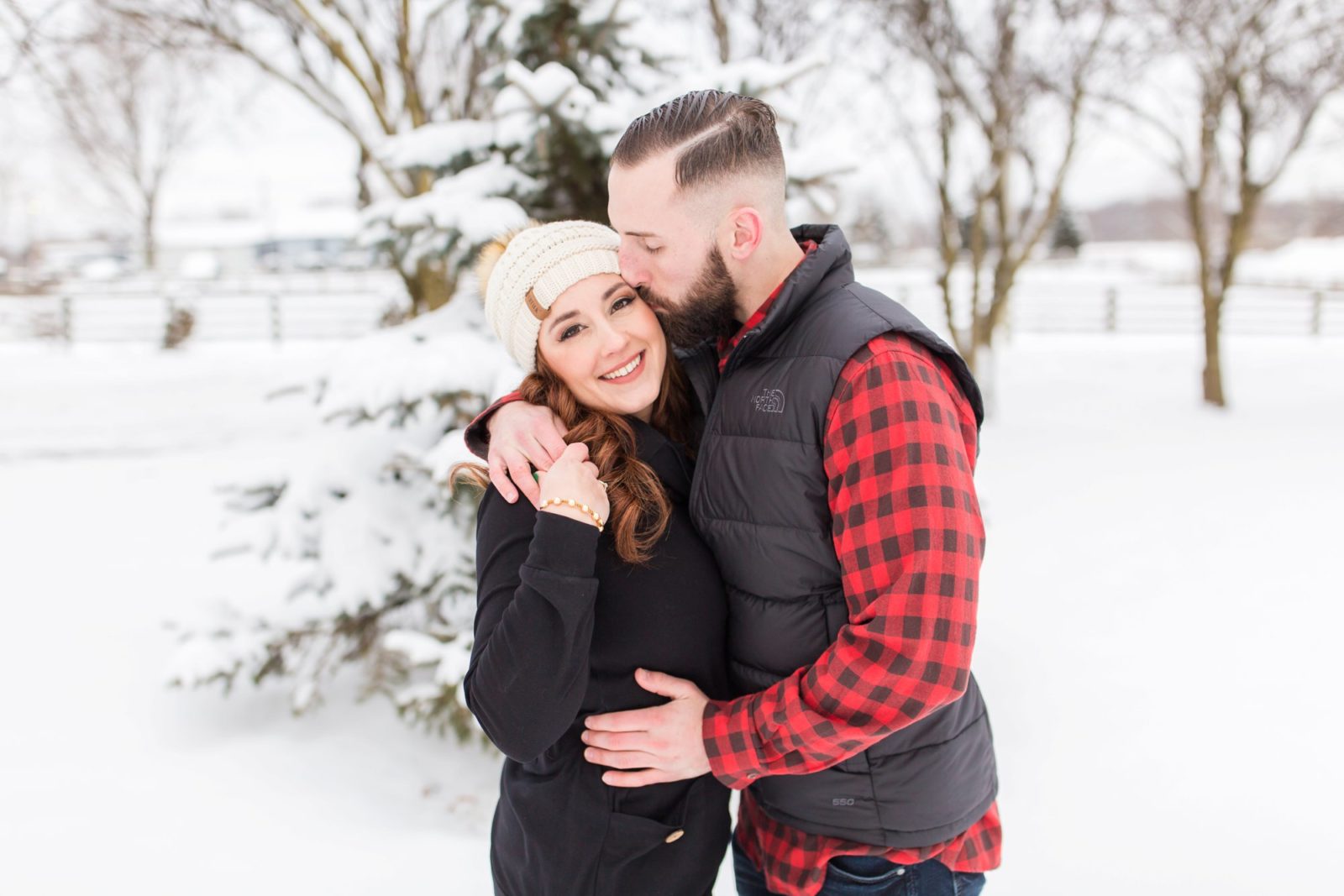 Romantic Snowy Engagement Session at Orchard House – Michelle Joy ...
